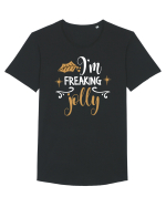 Bucuros Tricou mânecă scurtă guler larg Bărbat Skater
