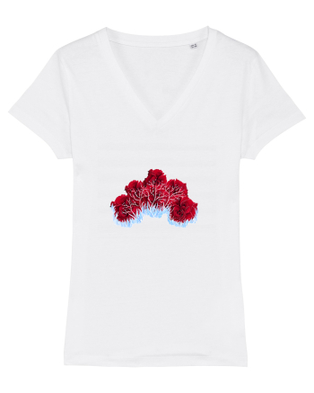 Frozen roses White