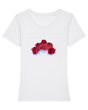 Frozen roses White