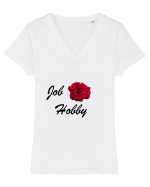 JobHobby Tricou mânecă scurtă guler V Damă Evoker