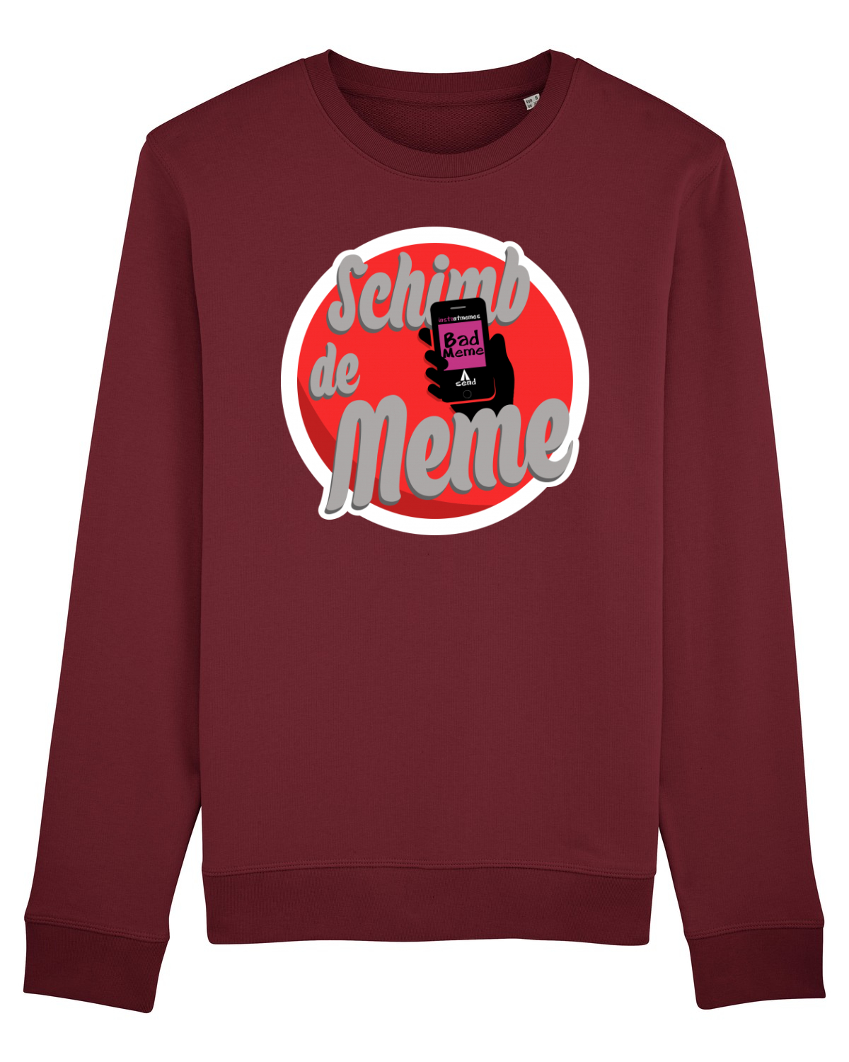 Bluză mânecă lungă Unisex Rise Burgundy