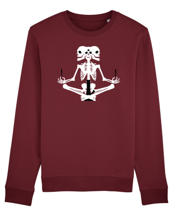 Meditation skeleton (negru/alb) Burgundy