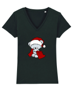 Ursuleț de Crăciun (ea) Tricou mânecă scurtă guler V Damă Evoker