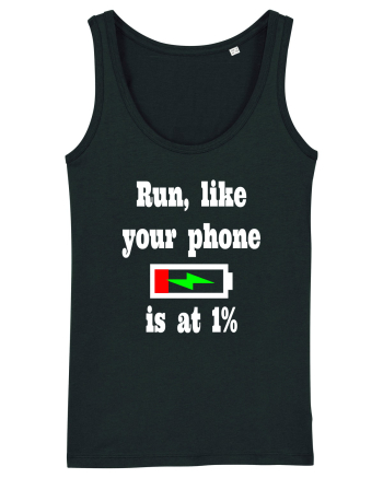 Run, like your phone is at 1% Black