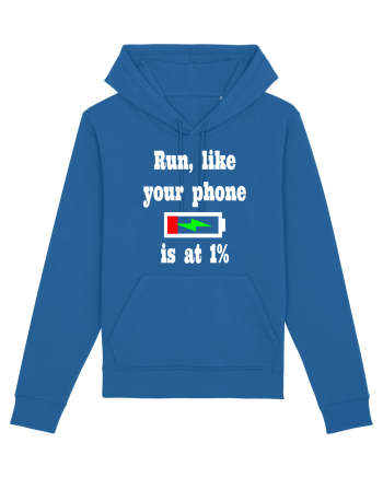 Run, like your phone is at 1% Royal Blue
