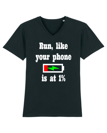 Run, like your phone is at 1% Black