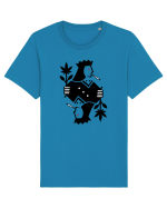 Carte de joc, popa (negru) Tricou mânecă scurtă Unisex Rocker