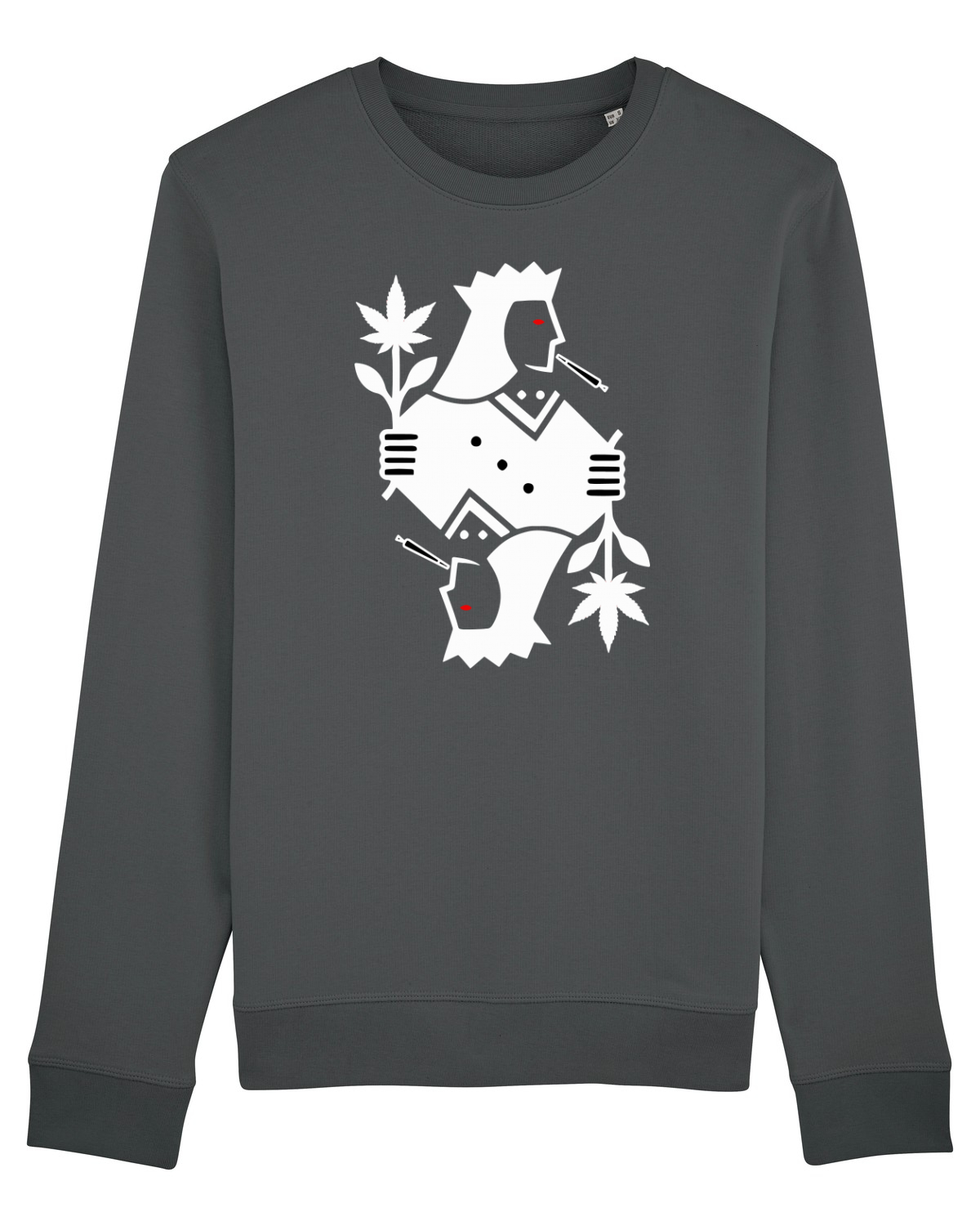 Bluză mânecă lungă Unisex Rise Anthracite