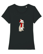 Iepuraș de Crăciun (ea) Tricou mânecă scurtă guler larg fitted Damă Expresser