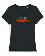 Logo Rasta university Tricou mânecă scurtă guler larg fitted Damă Expresser