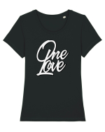 One Love Tricou mânecă scurtă guler larg fitted Damă Expresser