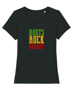 Roots Rock Reggae Tricou mânecă scurtă guler larg fitted Damă Expresser