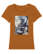 Fii tu insuti Tricou mânecă scurtă guler larg fitted Damă Expresser