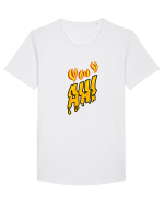 AH! Tricou mânecă scurtă guler larg Bărbat Skater