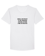 Single and ready Tricou mânecă scurtă guler larg Bărbat Skater