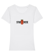 Studentie Tricou mânecă scurtă guler larg fitted Damă Expresser