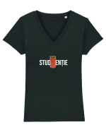 Studentie Tricou mânecă scurtă guler V Damă Evoker