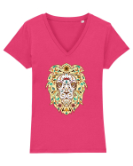 Leu Tricou mânecă scurtă guler V Damă Evoker