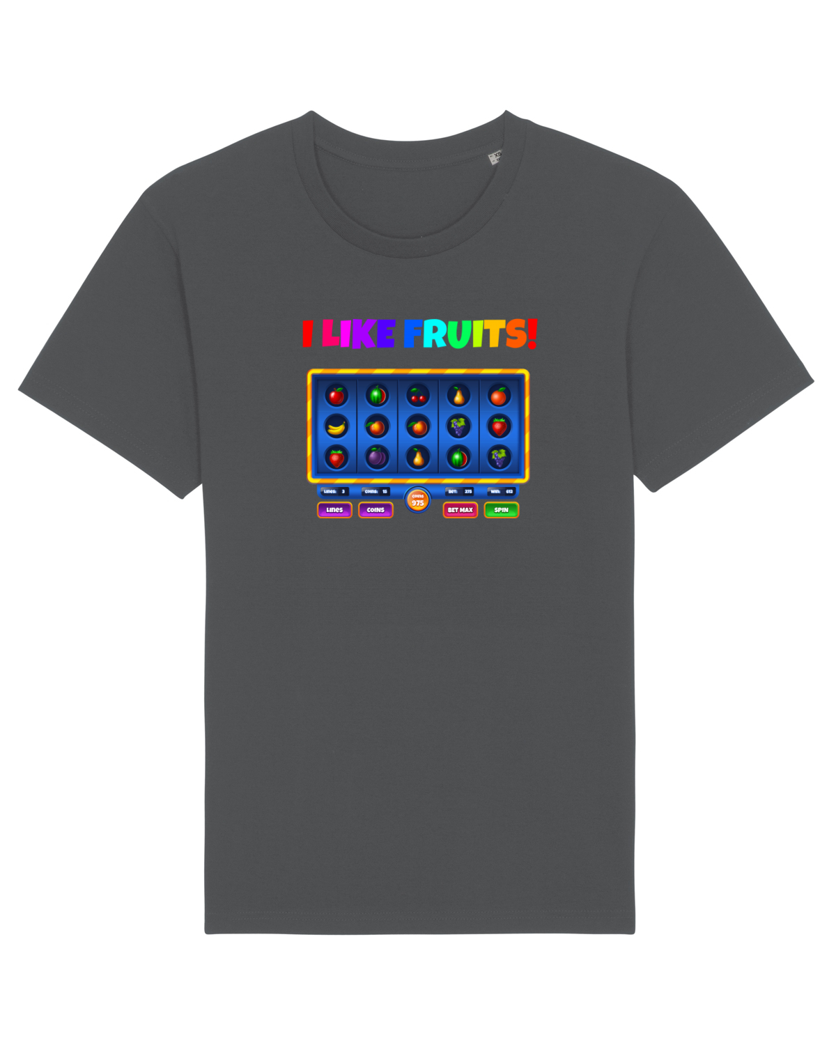 Tricou mânecă scurtă Unisex Rocker Anthracite