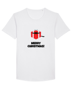 Craciun Fericit! Tricou mânecă scurtă guler larg Bărbat Skater
