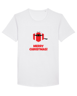Craciun Fericit! Tricou mânecă scurtă guler larg Bărbat Skater