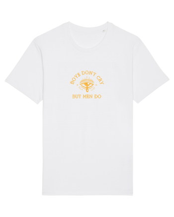 Boys don't cry but men do White