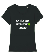 An apple a day Tricou mânecă scurtă guler larg fitted Damă Expresser