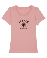 It's OK to cry Tricou mânecă scurtă guler larg fitted Damă Expresser