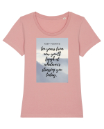 Motivational Tricou mânecă scurtă guler larg fitted Damă Expresser