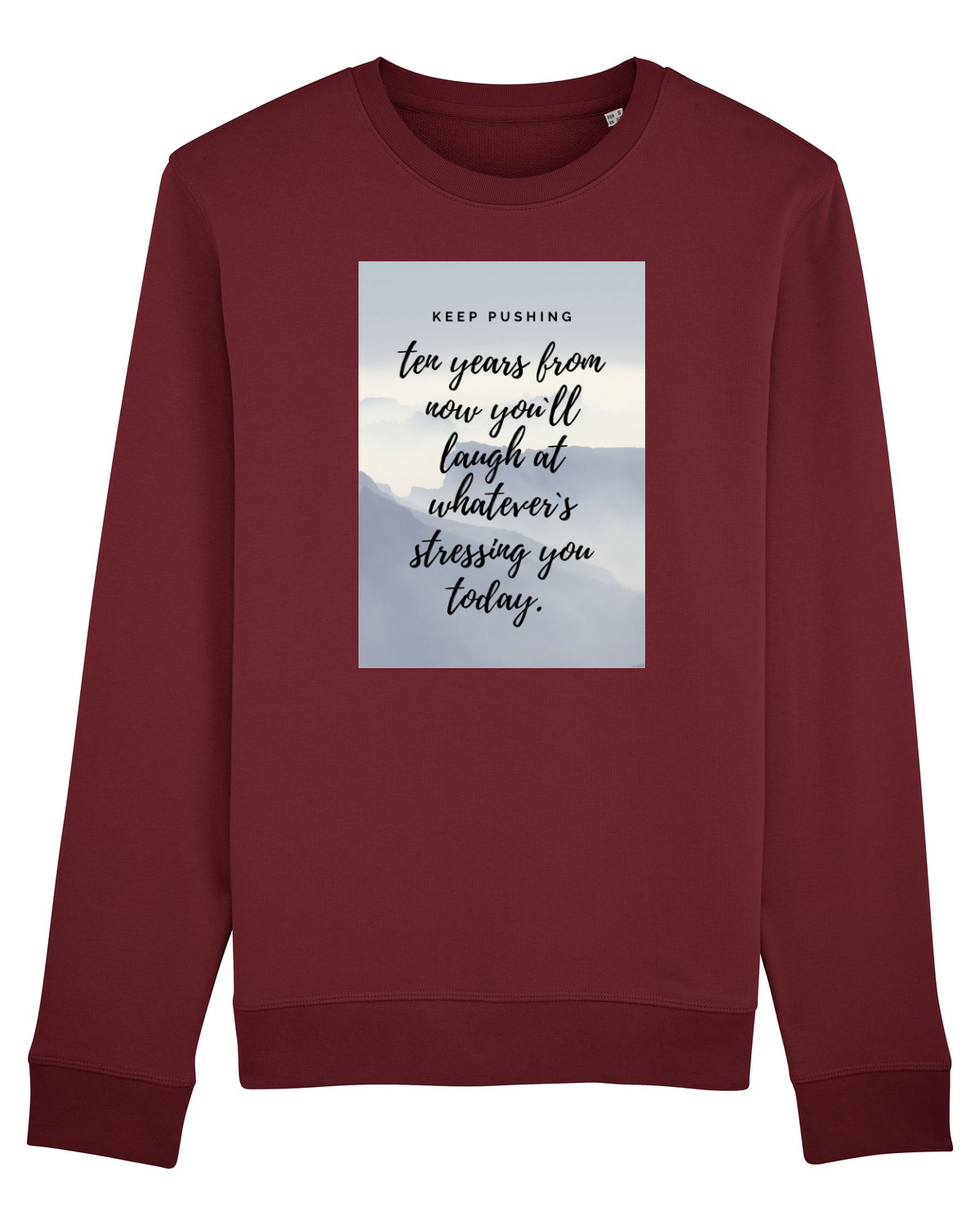 Bluză mânecă lungă Unisex Rise Burgundy