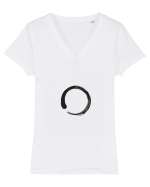 ENSO - black Tricou mânecă scurtă guler V Damă Evoker