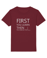 FIRST YOU LEARN WHITE Tricou mânecă scurtă  Copii Mini Creator