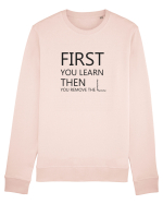 FIRST YOU LEARN BLACK Bluză mânecă lungă Unisex Rise