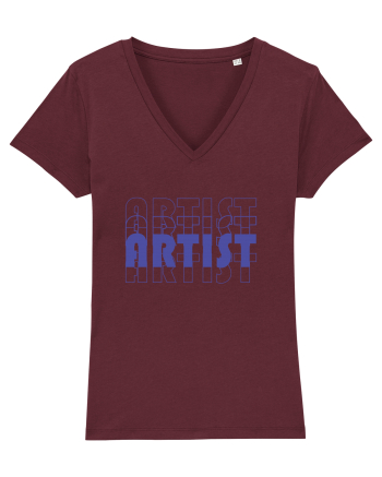 OVERLAID ARTIST Burgundy