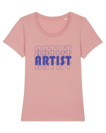 OVERLAID ARTIST Tricou mânecă scurtă guler larg fitted Damă Expresser