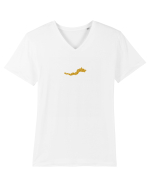 Simboluri dacice - Lupul 12. Tricou mânecă scurtă guler V Bărbat Presenter