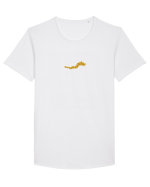 Simboluri dacice - Lupul 12. Tricou mânecă scurtă guler larg Bărbat Skater
