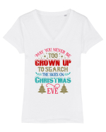 Search the Skies on Christmas Eve Tricou mânecă scurtă guler V Damă Evoker