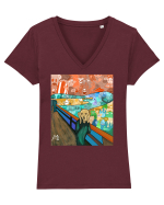 Shout Of Doodle Tricou mânecă scurtă guler V Damă Evoker