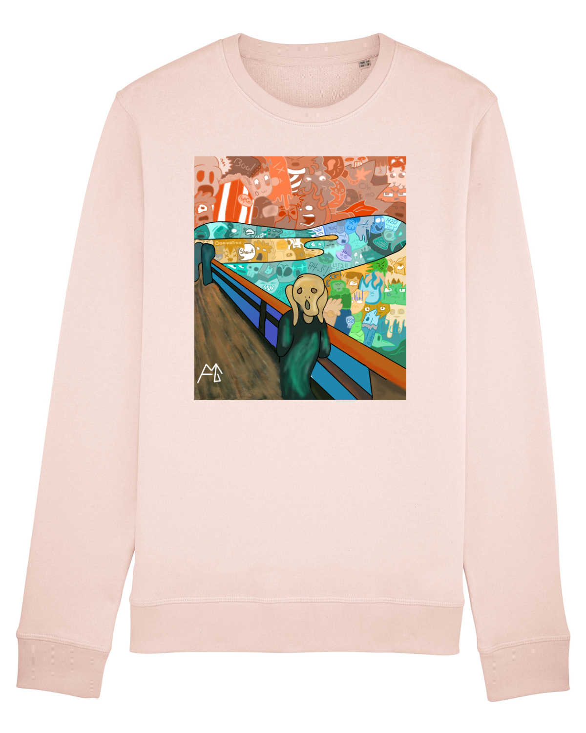 Bluză mânecă lungă Unisex Rise Candy Pink