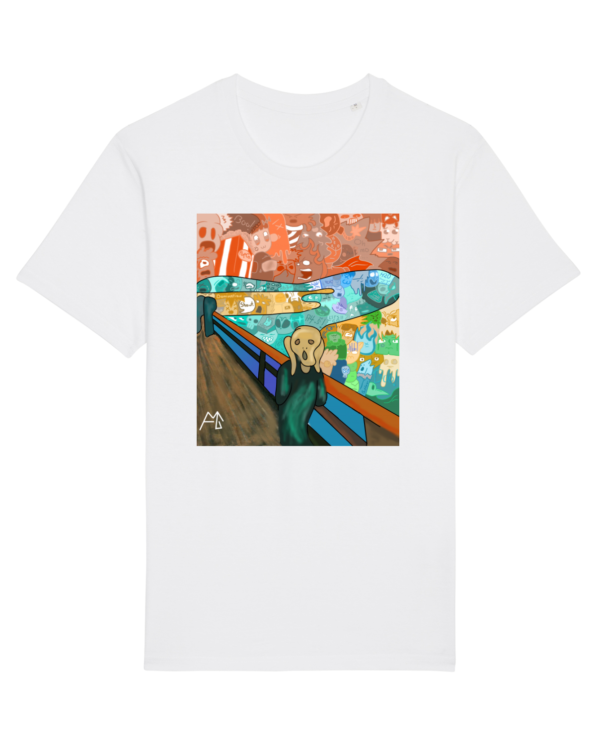 Tricou mânecă scurtă Unisex Rocker White