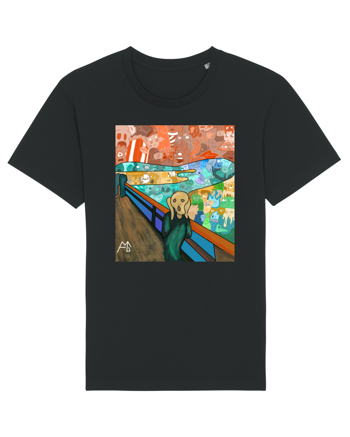 Tricou mânecă scurtă Unisex Rocker Black