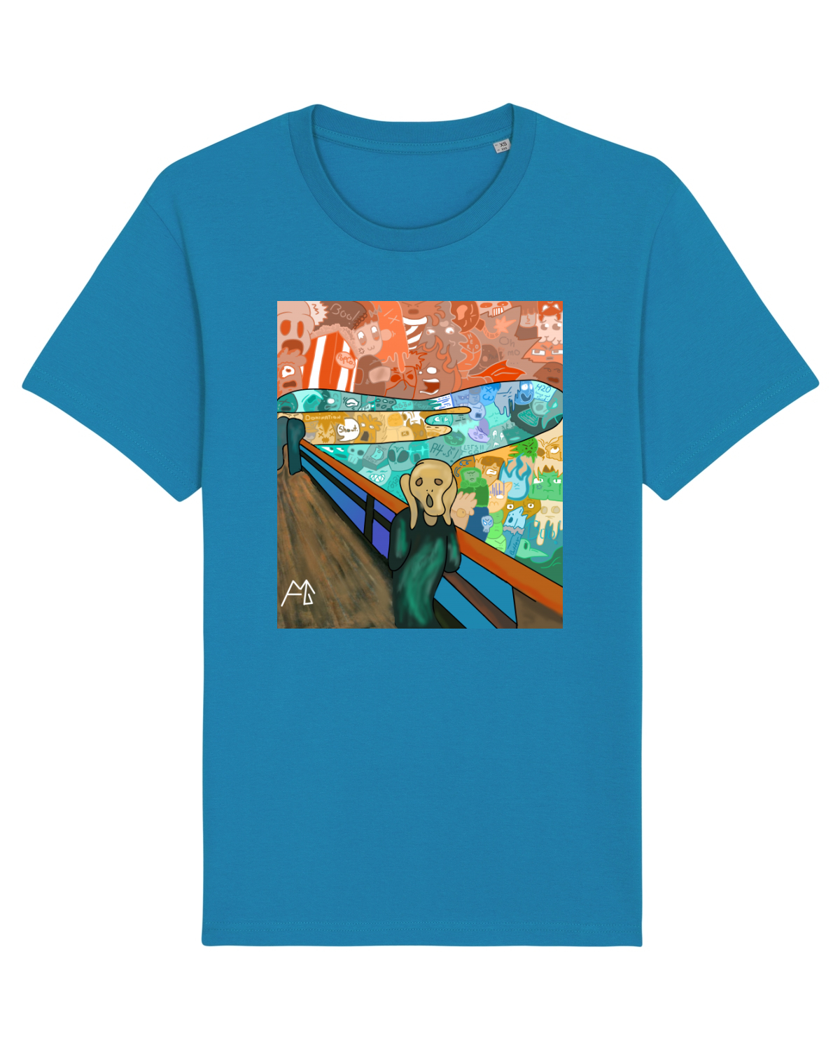 Tricou mânecă scurtă Unisex Rocker Azur