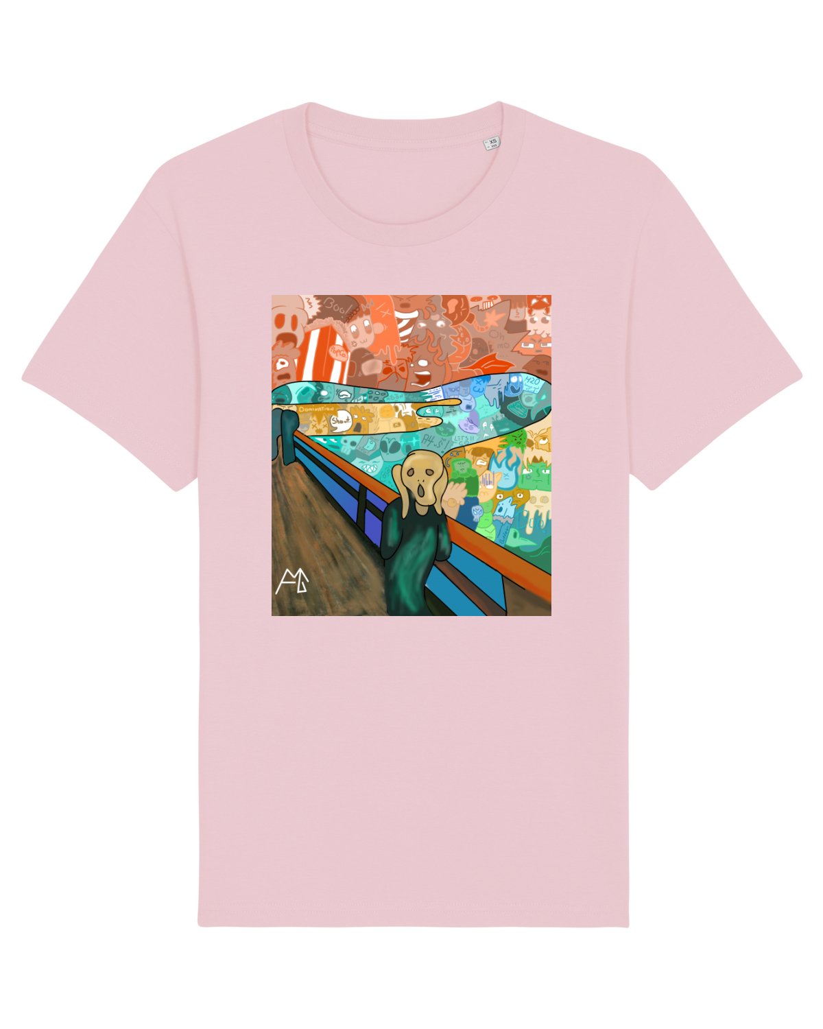 Tricou mânecă scurtă Unisex Rocker Cotton Pink