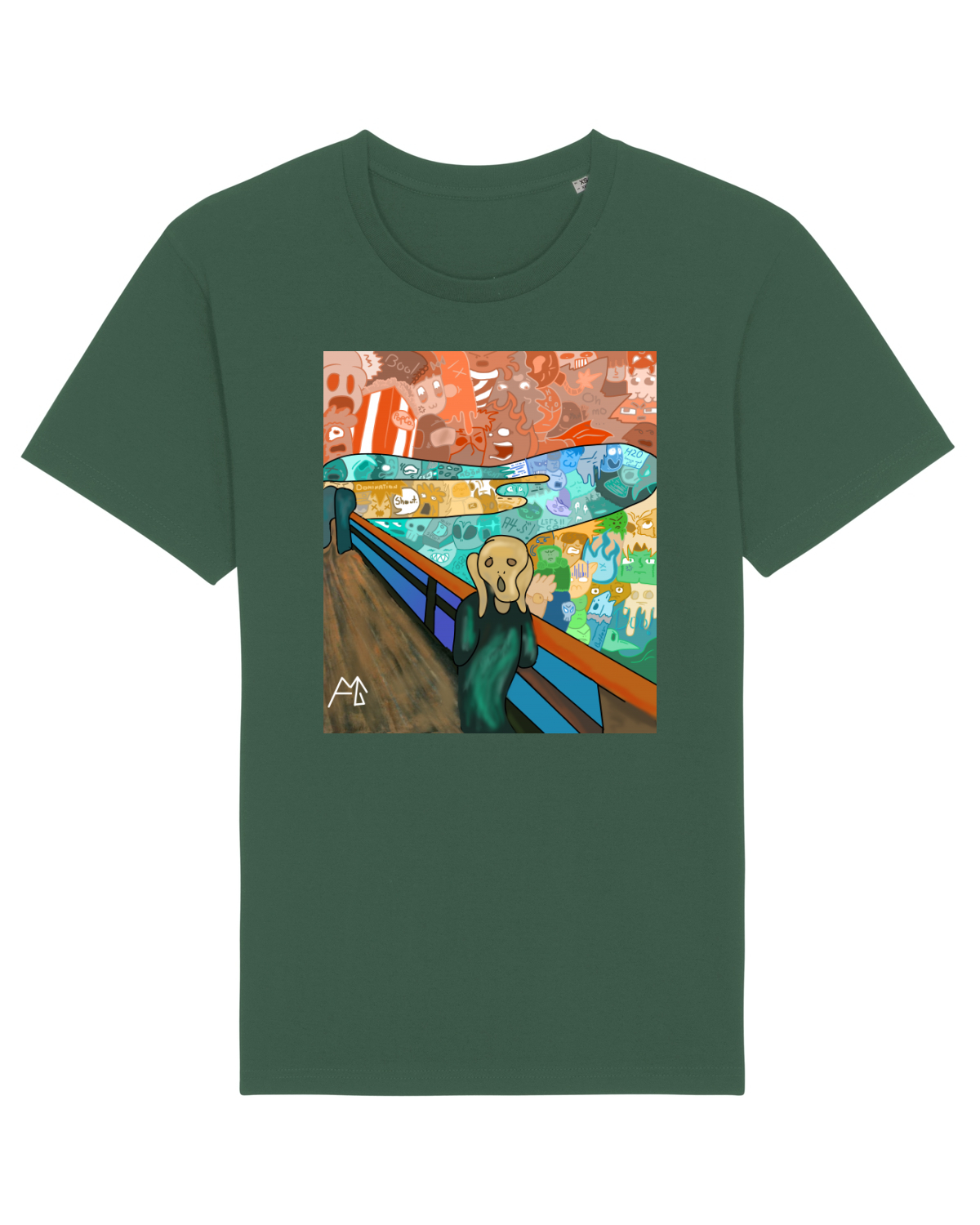 Tricou mânecă scurtă Unisex Rocker Bottle Green