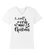 Mesaj de Crăciun Tricou mânecă scurtă guler V Bărbat Presenter