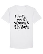 Mesaj de Crăciun Tricou mânecă scurtă guler larg Bărbat Skater