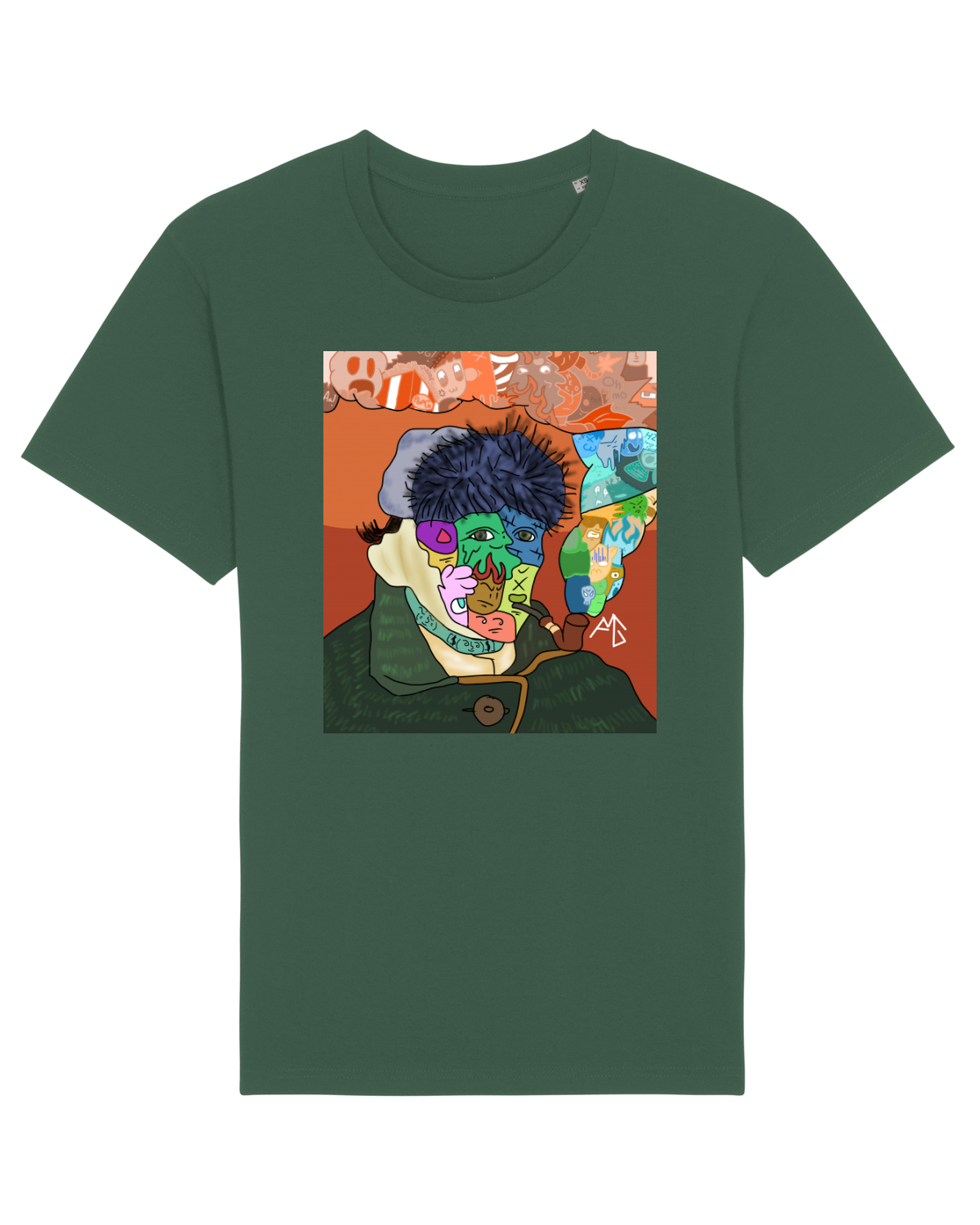 Tricou mânecă scurtă Unisex Rocker Bottle Green