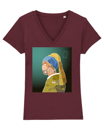 Doodle cu perla Burgundy