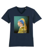 Doodle cu perla Tricou mânecă scurtă guler V Bărbat Presenter
